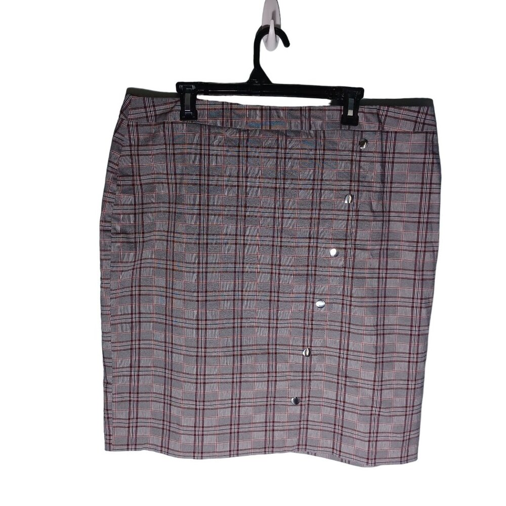 Womens Pencil Skirt Plus Size 2X Plaid Academia Preppy Office Siren Librarian